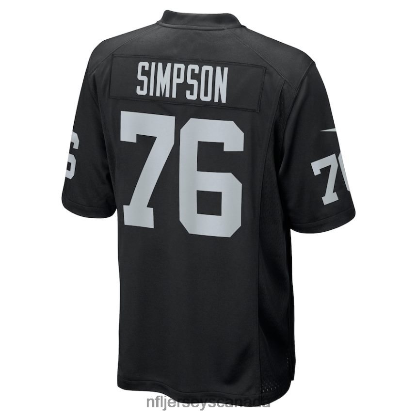 Men Las Vegas Raiders John Simpson Nike Black Game Jersey Clothing NFL TBXFR66479