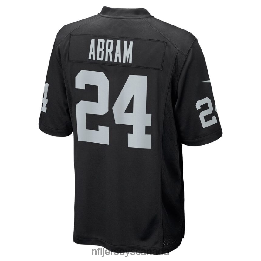 Men Las Vegas Raiders Johnathan Abram Nike Black Player Game Jersey Clothing NFL TBXFR64752