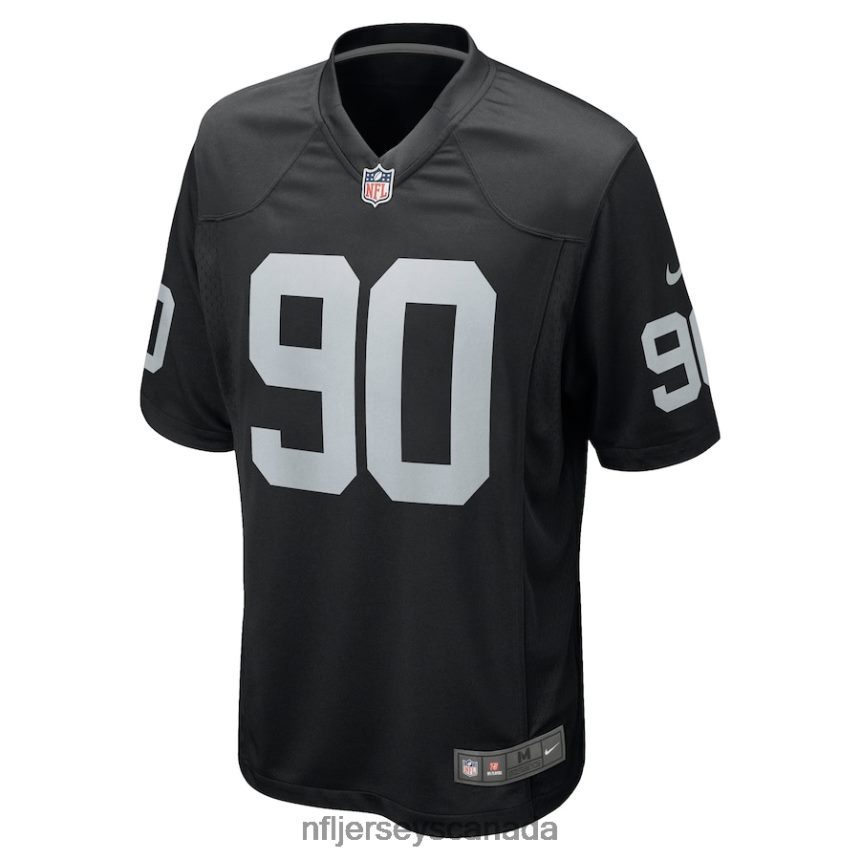 Men Las Vegas Raiders Johnathan Hankins Nike Black Game Jersey Clothing NFL TBXFR64792