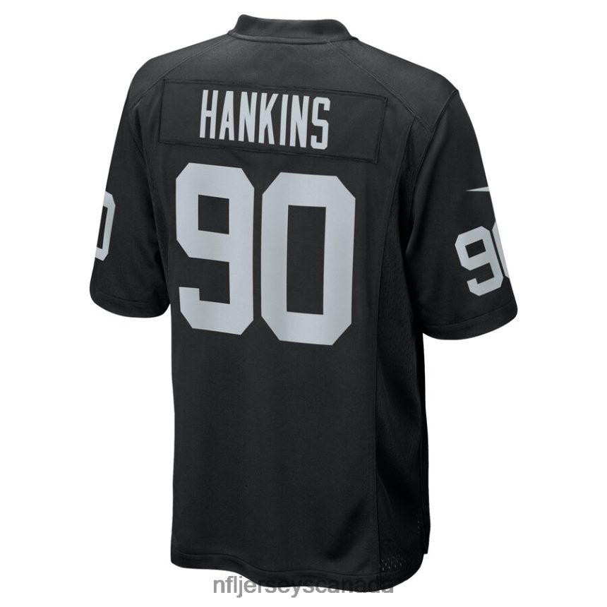 Men Las Vegas Raiders Johnathan Hankins Nike Black Game Jersey Clothing NFL TBXFR64792