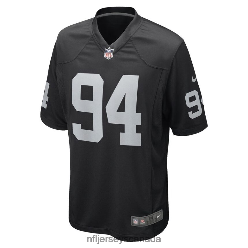 Men Las Vegas Raiders Jordan Jenkins Nike Black Game Player Jersey Clothing NFL TBXFR66459