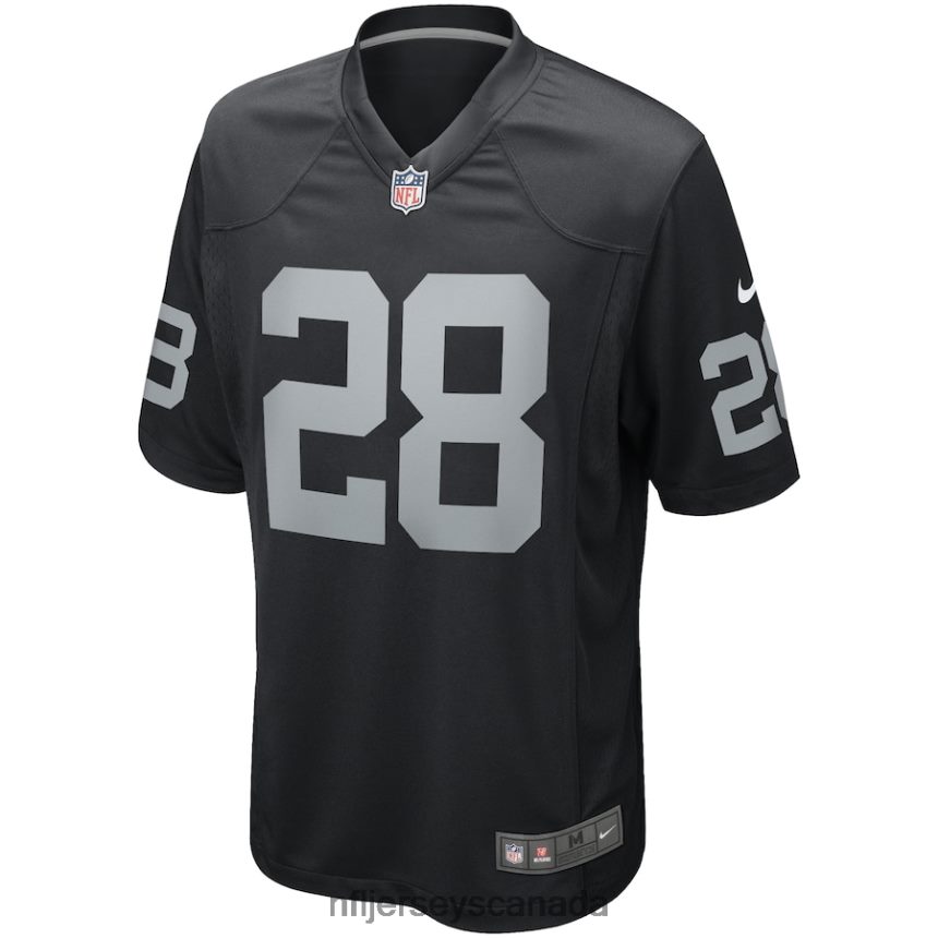 Men Las Vegas Raiders Josh Jacobs Nike Black Game Player Jersey Clothing NFL TBXFR6195
