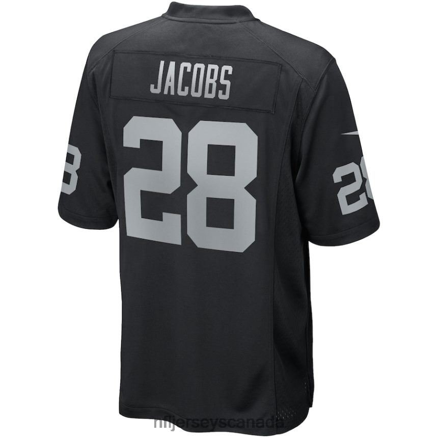 Men Las Vegas Raiders Josh Jacobs Nike Black Game Player Jersey Clothing NFL TBXFR6195
