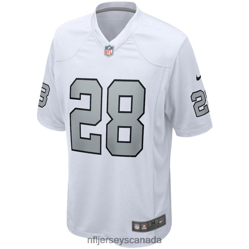 Men Las Vegas Raiders Josh Jacobs Nike White Alternate Game Jersey Clothing NFL TBXFR6314