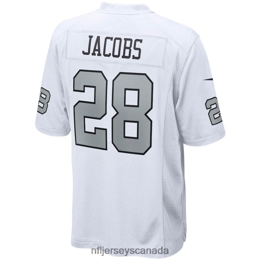Men Las Vegas Raiders Josh Jacobs Nike White Alternate Game Jersey Clothing NFL TBXFR6314