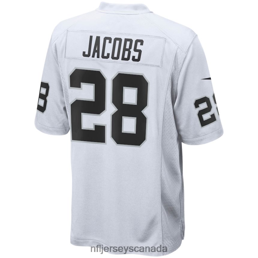 Men Las Vegas Raiders Josh Jacobs Nike White Game Jersey Clothing NFL TBXFR6611