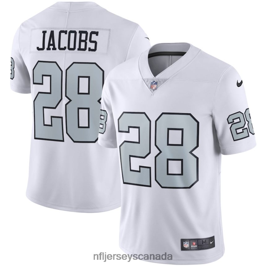 Men Las Vegas Raiders Josh Jacobs Nike White Vapor Untouchable Color Rush Limited Player Jersey Clothing NFL TBXFR62470