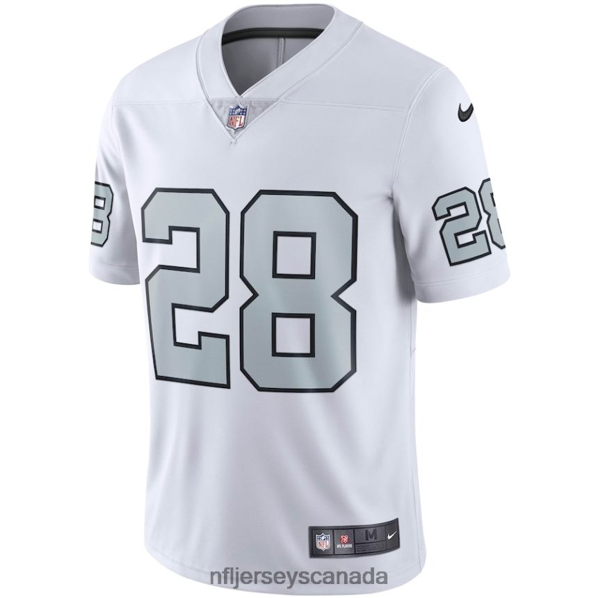 Men Las Vegas Raiders Josh Jacobs Nike White Vapor Untouchable Color Rush Limited Player Jersey Clothing NFL TBXFR62470