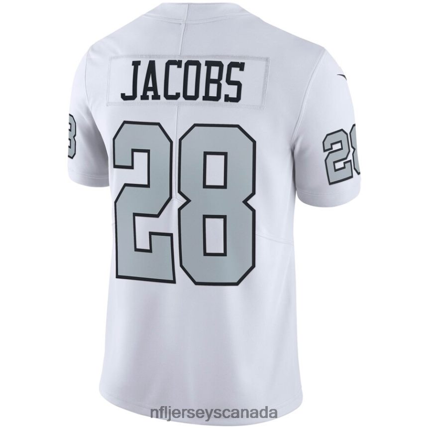 Men Las Vegas Raiders Josh Jacobs Nike White Vapor Untouchable Color Rush Limited Player Jersey Clothing NFL TBXFR62470