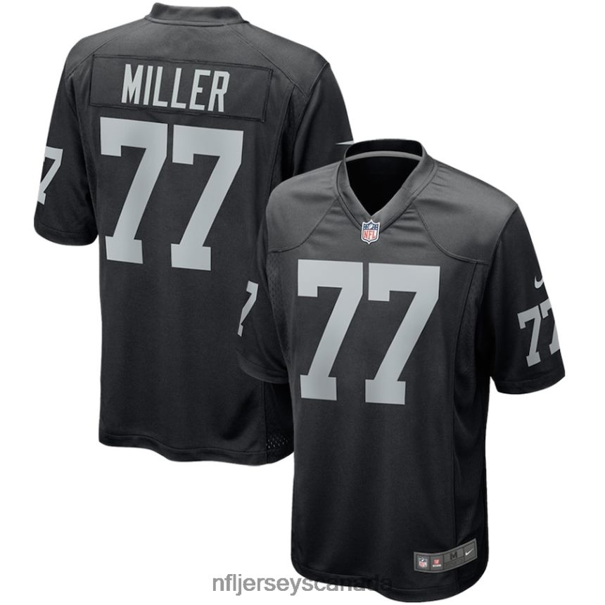 Men Las Vegas Raiders Kolton Miller Nike Black Game Player Jersey Clothing NFL TBXFR65610