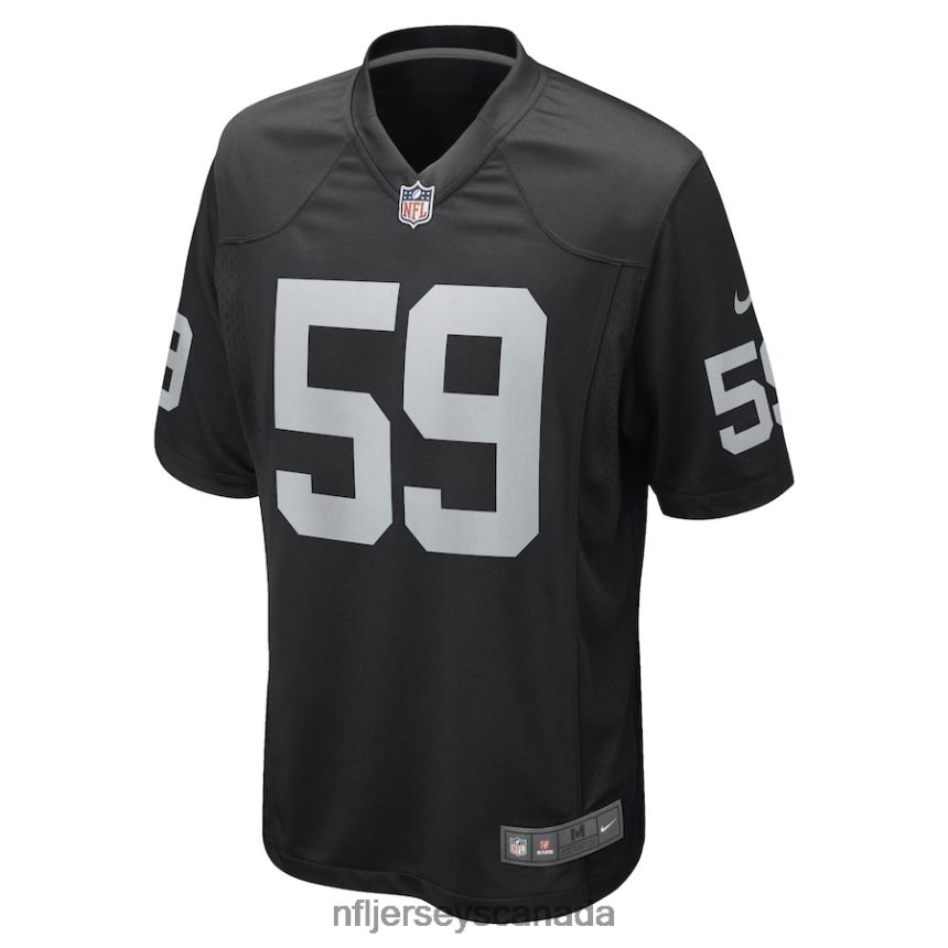 Men Las Vegas Raiders Luke Masterson Nike Black Game Player Jersey Clothing NFL TBXFR63795