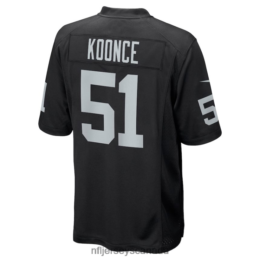 Men Las Vegas Raiders Malcolm Koonce Nike Black Game Jersey Clothing NFL TBXFR65934