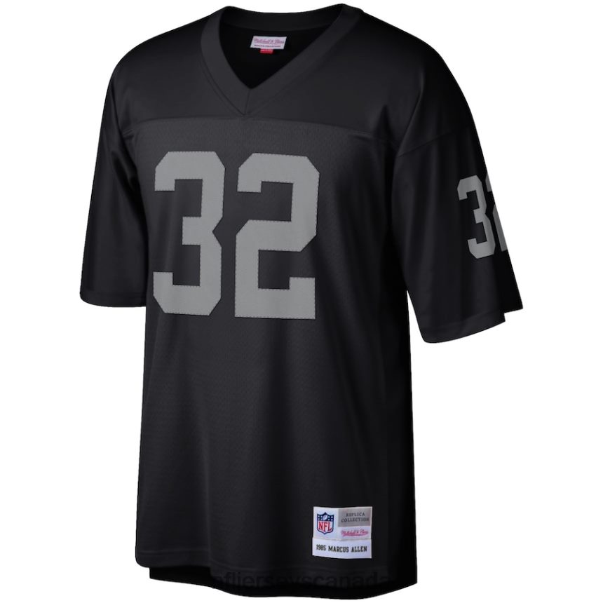 Men Las Vegas Raiders Marcus Allen Mitchell  Ness Black Retired Player Legacy Replica Jersey Clothing NFL TBXFR64710