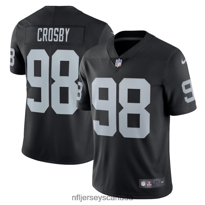 Men Las Vegas Raiders Maxx Crosby Nike Black Limited Jersey Clothing NFL TBXFR639