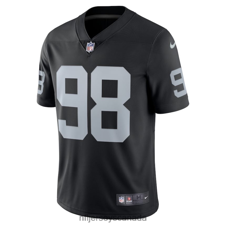 Men Las Vegas Raiders Maxx Crosby Nike Black Limited Jersey Clothing NFL TBXFR639