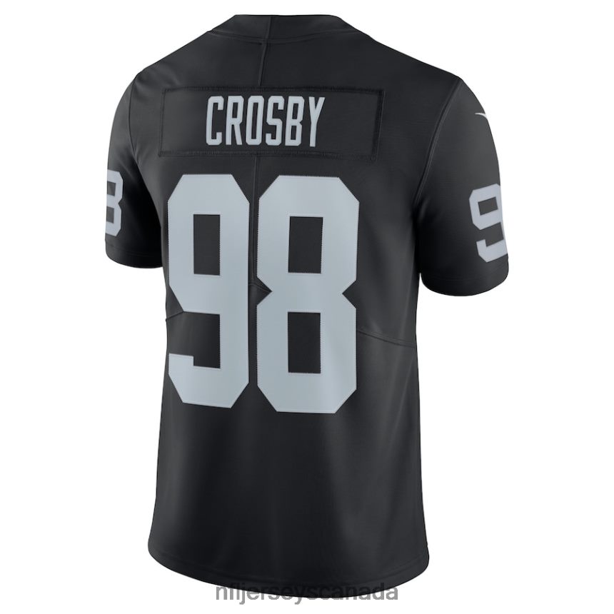 Men Las Vegas Raiders Maxx Crosby Nike Black Limited Jersey Clothing NFL TBXFR639