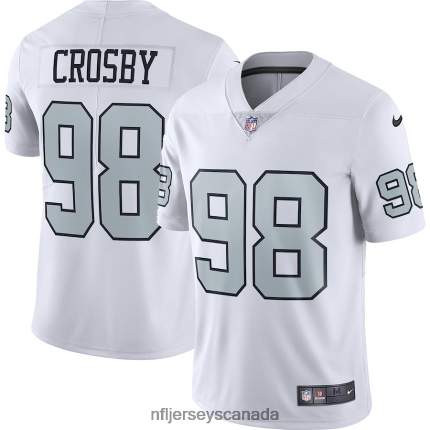 Men Las Vegas Raiders Maxx Crosby Nike White Alternate Vapor Limited Jersey Clothing NFL TBXFR62173