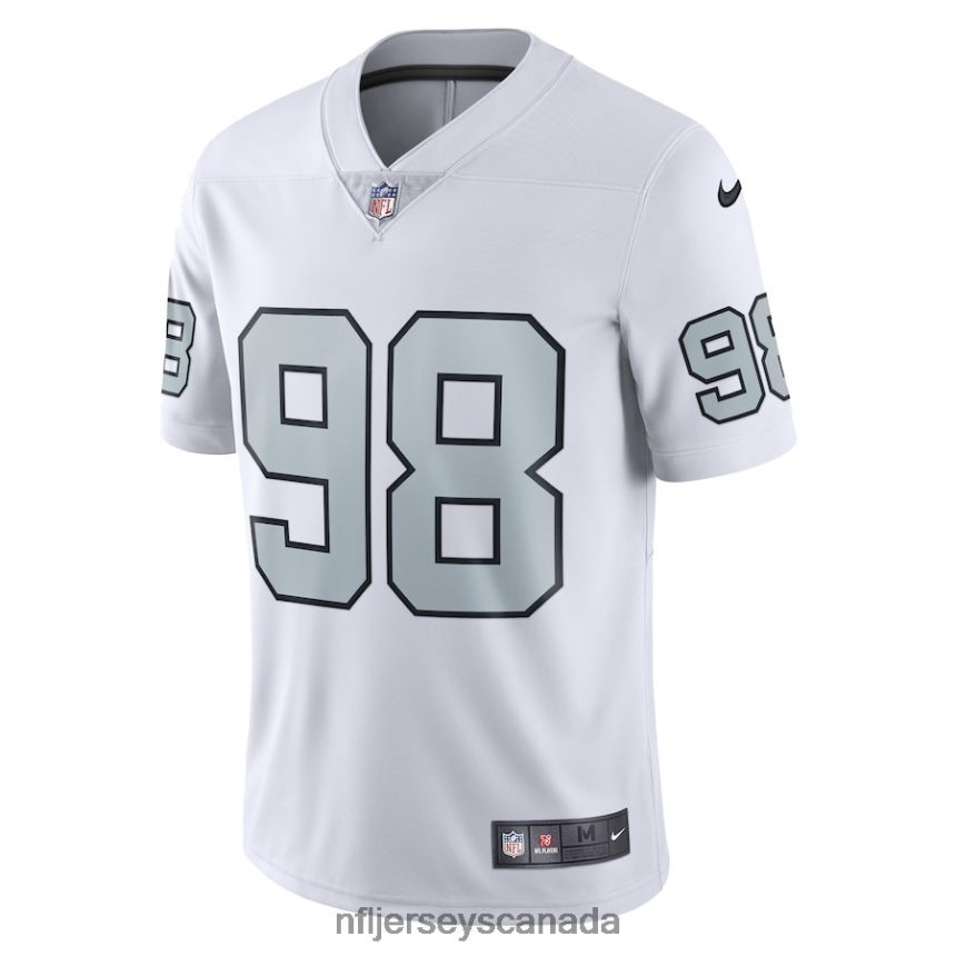 Men Las Vegas Raiders Maxx Crosby Nike White Alternate Vapor Limited Jersey Clothing NFL TBXFR62173