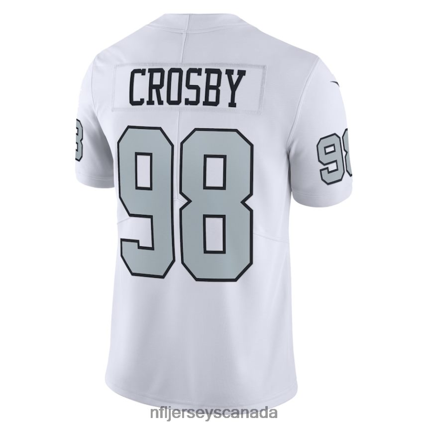 Men Las Vegas Raiders Maxx Crosby Nike White Alternate Vapor Limited Jersey Clothing NFL TBXFR62173
