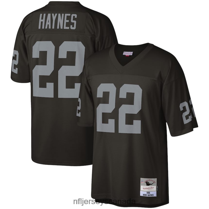 Men Las Vegas Raiders Mike Haynes Mitchell  Ness Black 1985 Legacy Replica Jersey Clothing NFL TBXFR63973