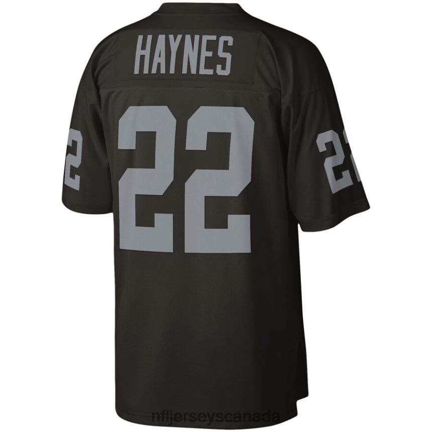 Men Las Vegas Raiders Mike Haynes Mitchell  Ness Black 1985 Legacy Replica Jersey Clothing NFL TBXFR63973