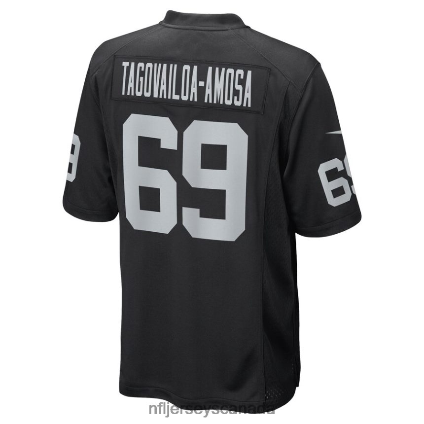Men Las Vegas Raiders Myron Tagovailoa-Amosa Nike Black Game Player Jersey Clothing NFL TBXFR65695