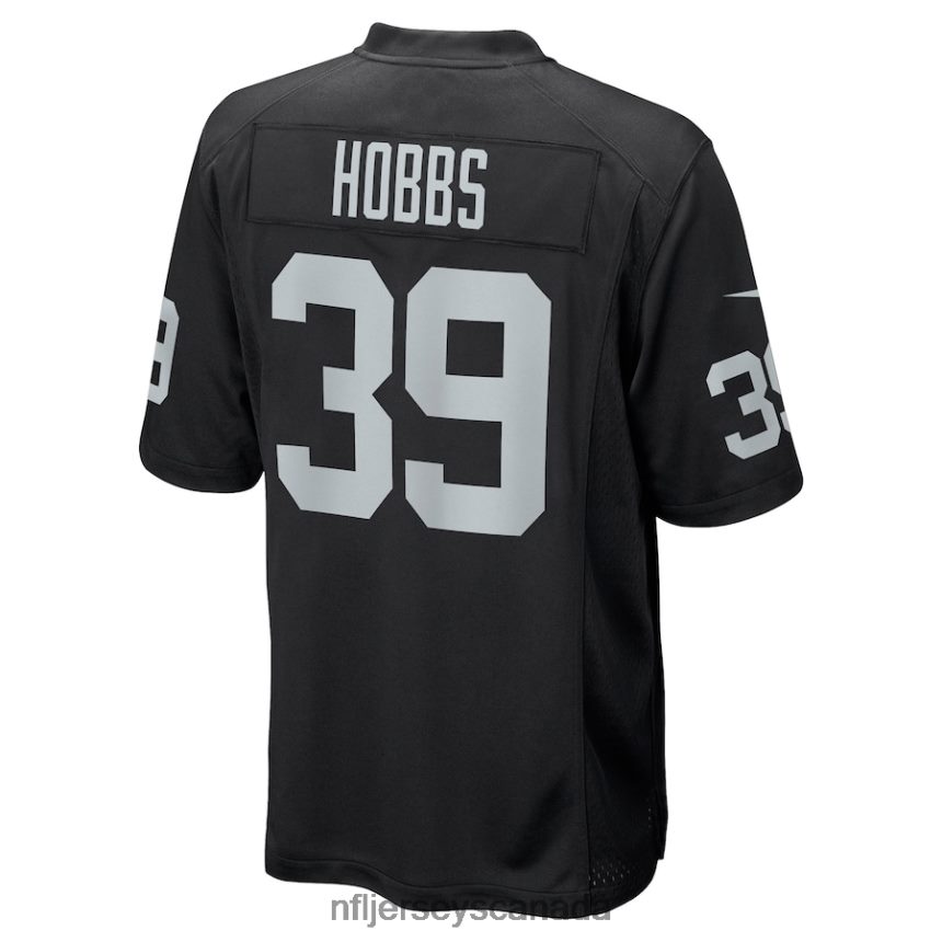 Men Las Vegas Raiders Nate Hobbs Nike Black Game Jersey Clothing NFL TBXFR6969