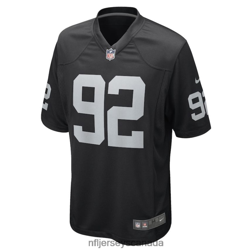 Men Las Vegas Raiders Neil Farrell Jr Nike Black Game Player Jersey Clothing NFL TBXFR64784