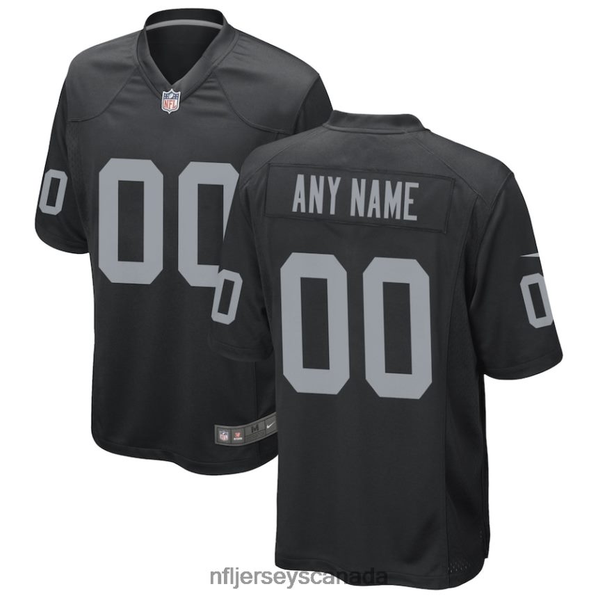 Men Las Vegas Raiders Nike Black Custom Game Jersey Clothing NFL TBXFR620