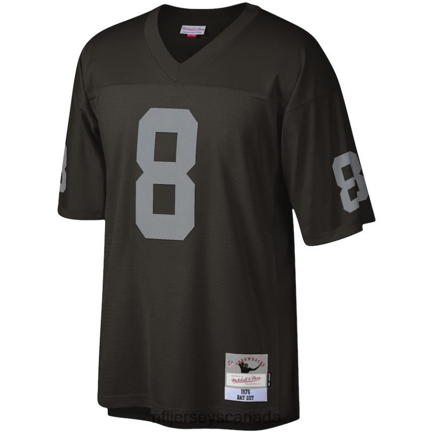 Men Las Vegas Raiders Ray Guy Mitchell  Ness Black 1976 Legacy Replica Jersey Clothing NFL TBXFR62999