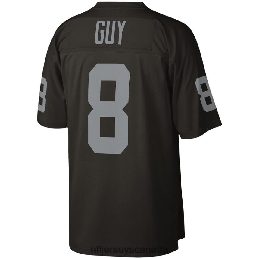Men Las Vegas Raiders Ray Guy Mitchell  Ness Black 1976 Legacy Replica Jersey Clothing NFL TBXFR62999