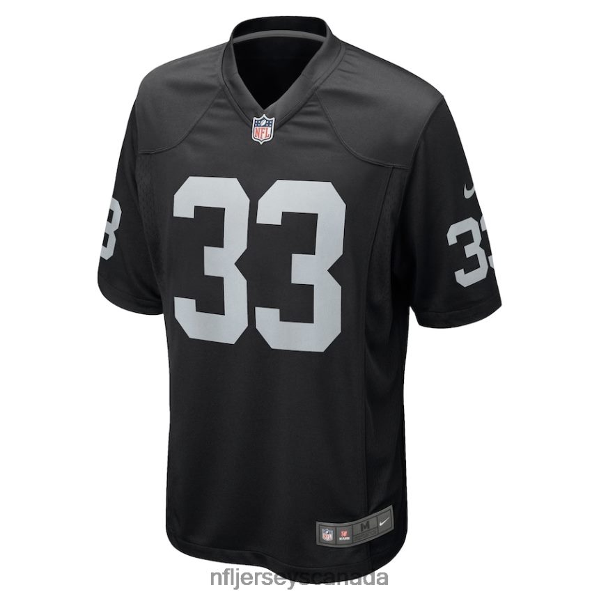 Men Las Vegas Raiders Roderic Teamer Nike Black Game Jersey Clothing NFL TBXFR65601