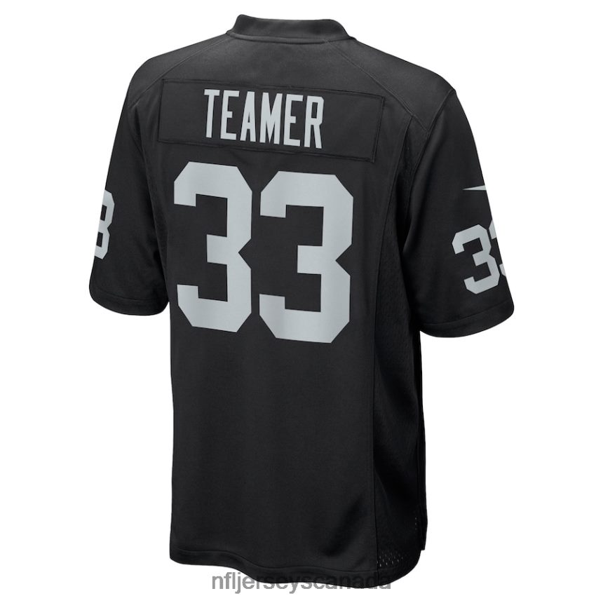 Men Las Vegas Raiders Roderic Teamer Nike Black Game Jersey Clothing NFL TBXFR65601