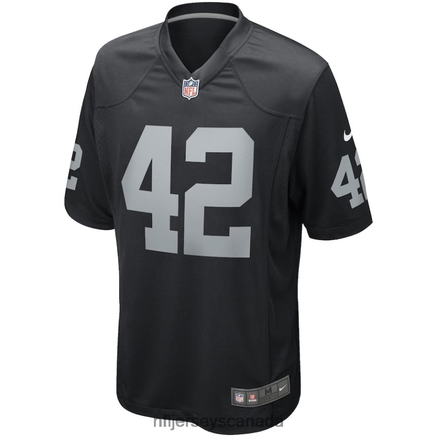 Men Las Vegas Raiders Ronnie Lott Nike Black Game Retired Player Jersey Clothing NFL TBXFR61395
