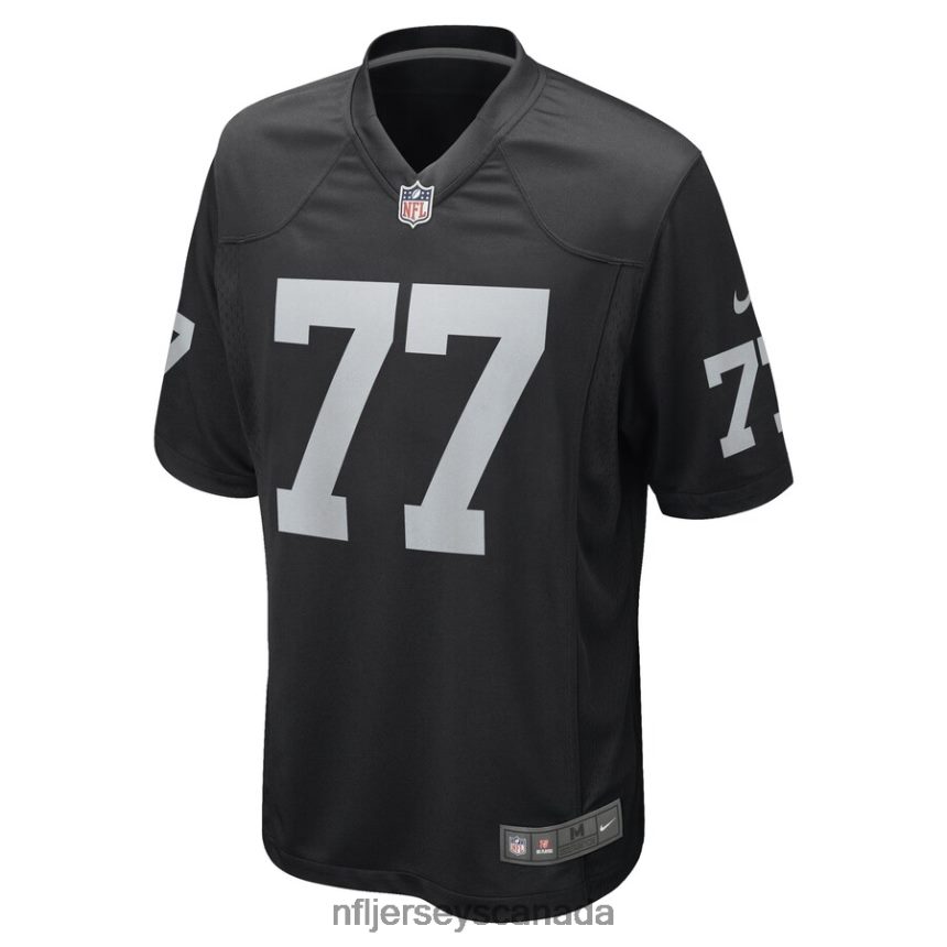 Men Las Vegas Raiders Thayer Munford Jr Nike Black Game Player Jersey Clothing NFL TBXFR65897