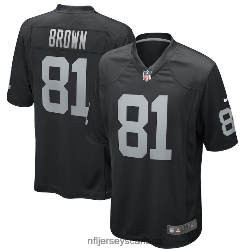 Men Las Vegas Raiders Tim Brown Nike Black Game Retired Player Jersey Clothing NFL TBXFR6710
