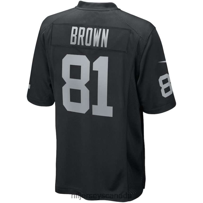 Men Las Vegas Raiders Tim Brown Nike Black Game Retired Player Jersey Clothing NFL TBXFR6710