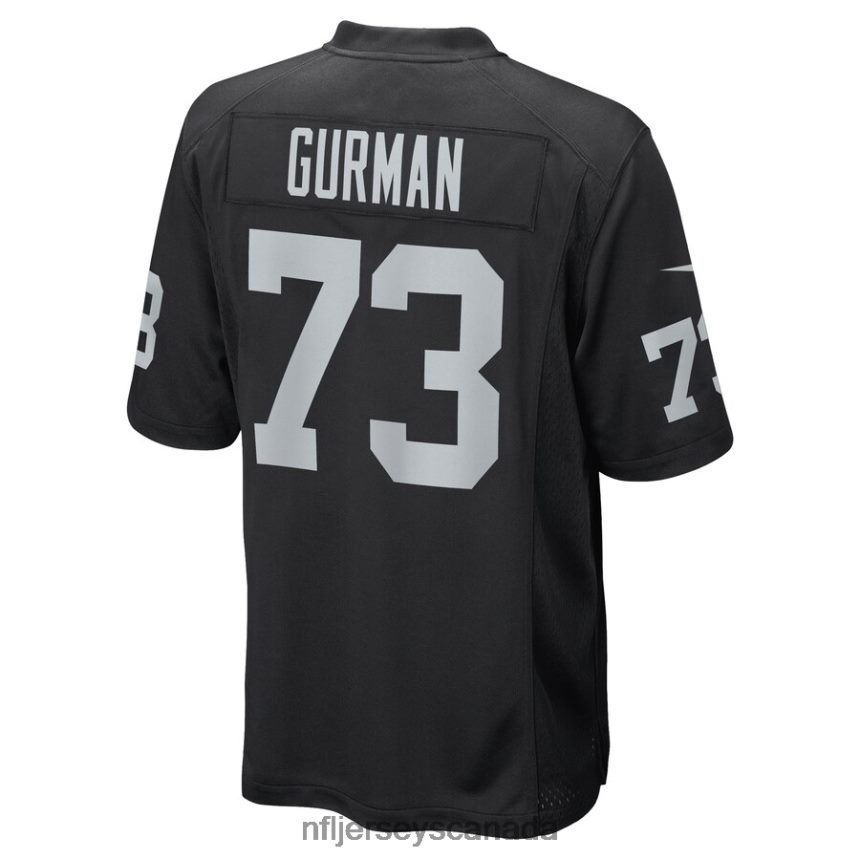 Men Las Vegas Raiders Vitaliy Gurman Nike Black Game Player Jersey Clothing NFL TBXFR66831