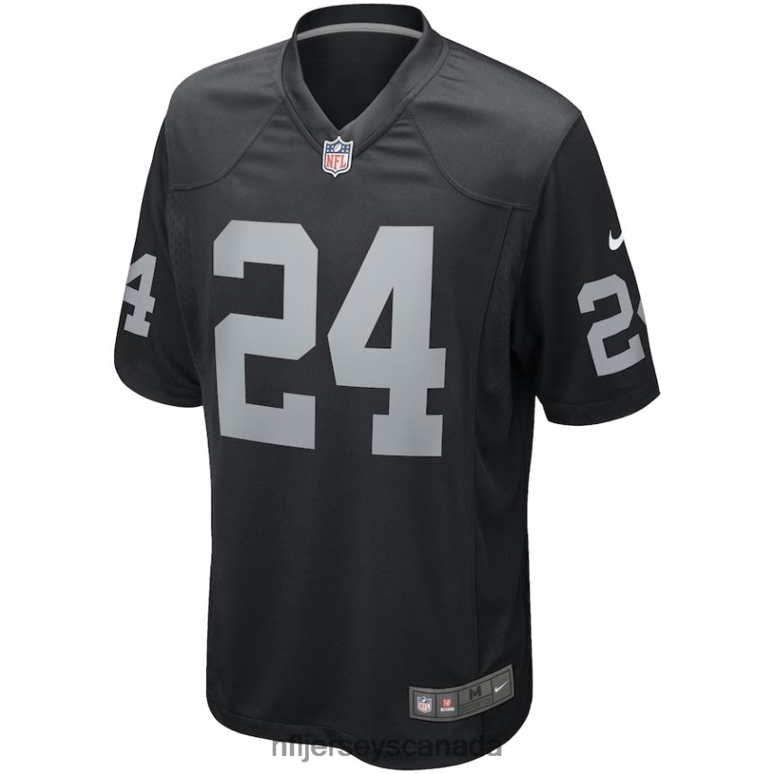Men Las Vegas Raiders Willie Brown Nike Black Game Retired Player Jersey Clothing NFL TBXFR64621