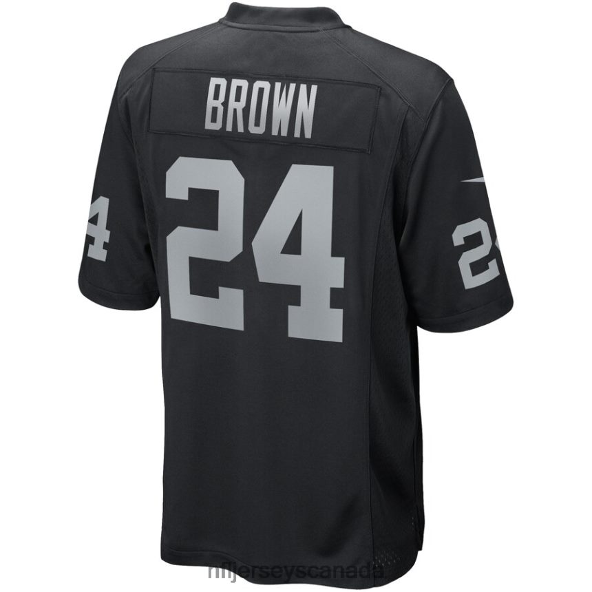 Men Las Vegas Raiders Willie Brown Nike Black Game Retired Player Jersey Clothing NFL TBXFR64621