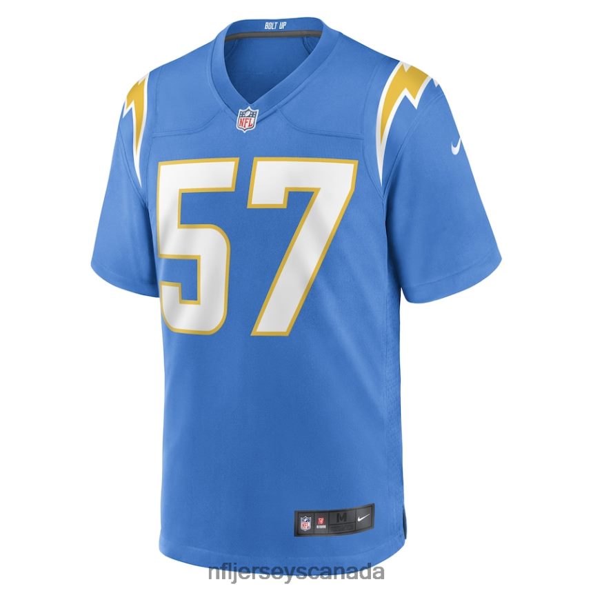 Men Los Angeles Chargers Amen Ogbongbemiga Nike Powder Blue Game Player Jersey Clothing NFL TBXFR63134