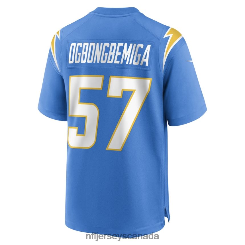 Men Los Angeles Chargers Amen Ogbongbemiga Nike Powder Blue Game Player Jersey Clothing NFL TBXFR63134