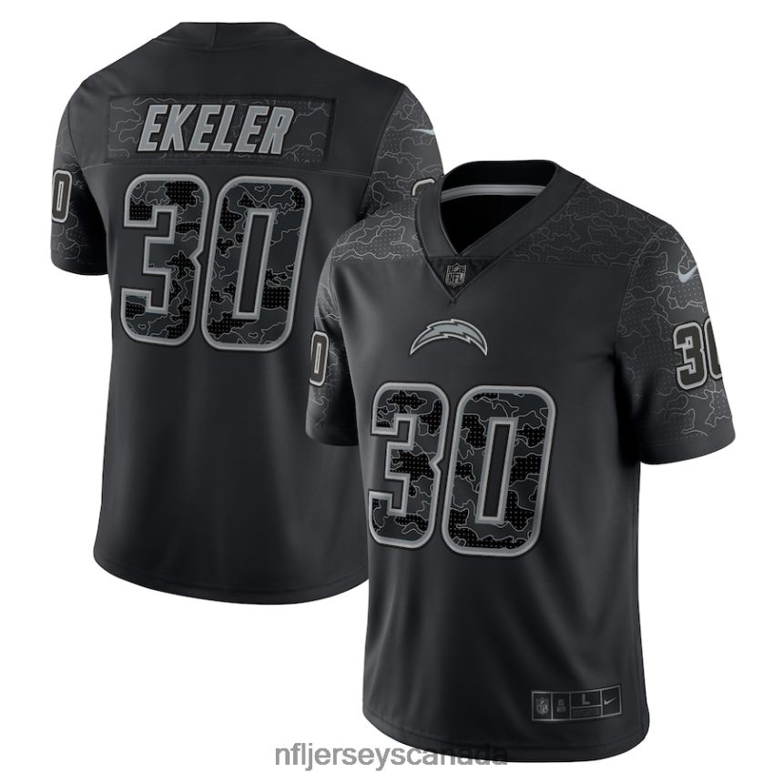 Men Los Angeles Chargers Austin Ekeler Nike Black RFLCTV Limited Jersey Clothing NFL TBXFR62486