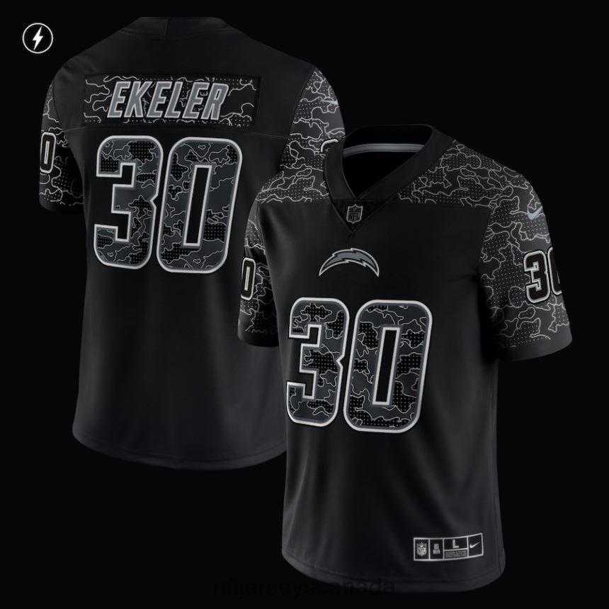 Men Los Angeles Chargers Austin Ekeler Nike Black RFLCTV Limited Jersey Clothing NFL TBXFR62486