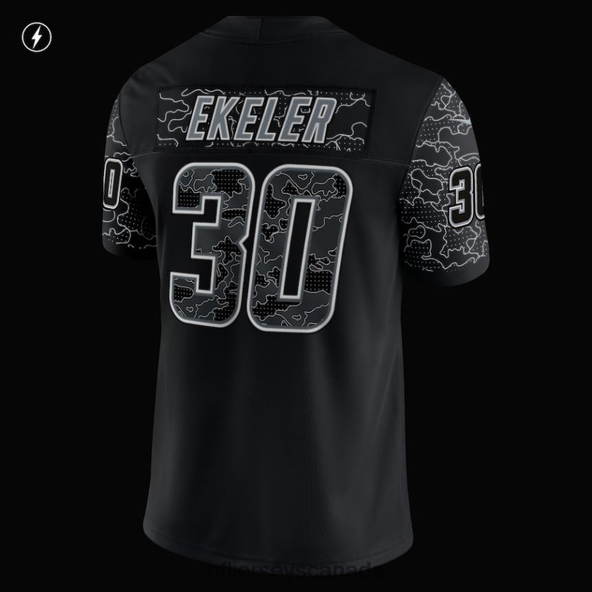 Men Los Angeles Chargers Austin Ekeler Nike Black RFLCTV Limited Jersey Clothing NFL TBXFR62486