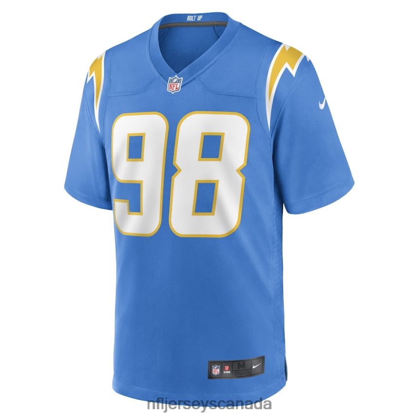 Men Los Angeles Chargers Austin Johnson Nike Powder Blue Game Player Jersey Clothing NFL TBXFR66697