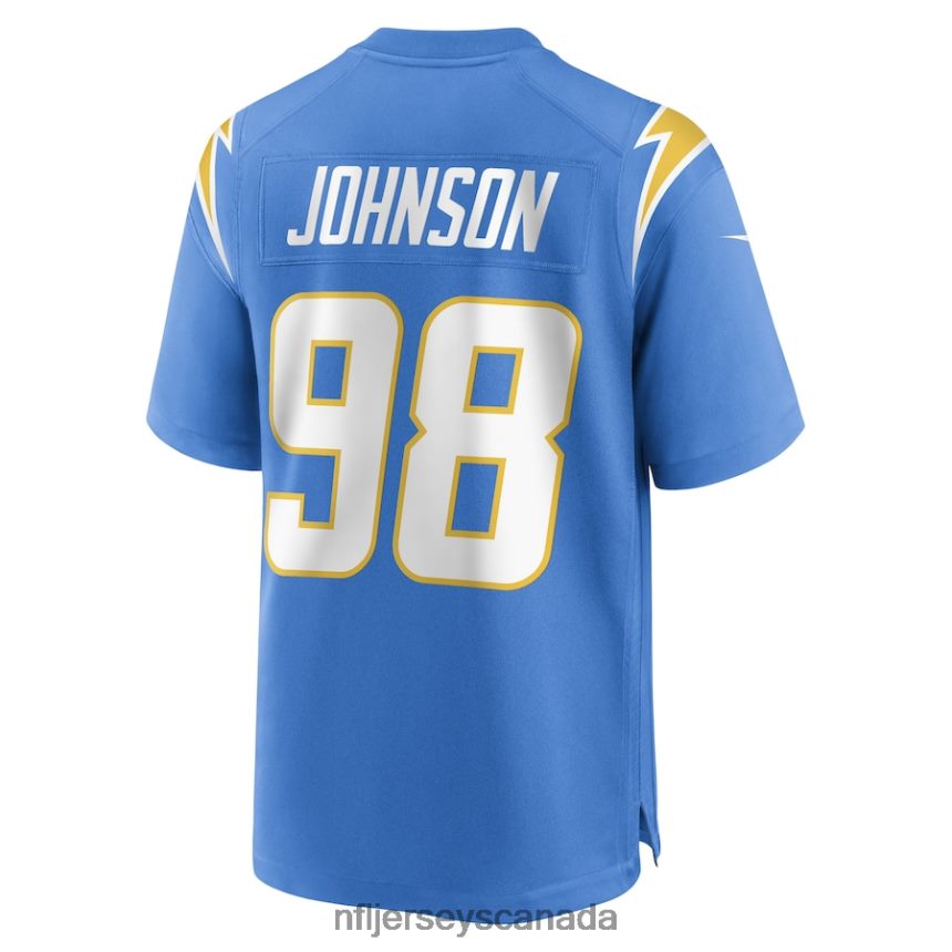 Men Los Angeles Chargers Austin Johnson Nike Powder Blue Game Player Jersey Clothing NFL TBXFR66697