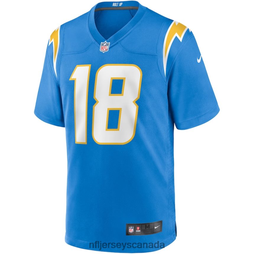 Men Los Angeles Chargers Charlie Joiner Nike Powder Blue Game Retired Player Jersey Clothing NFL TBXFR64782