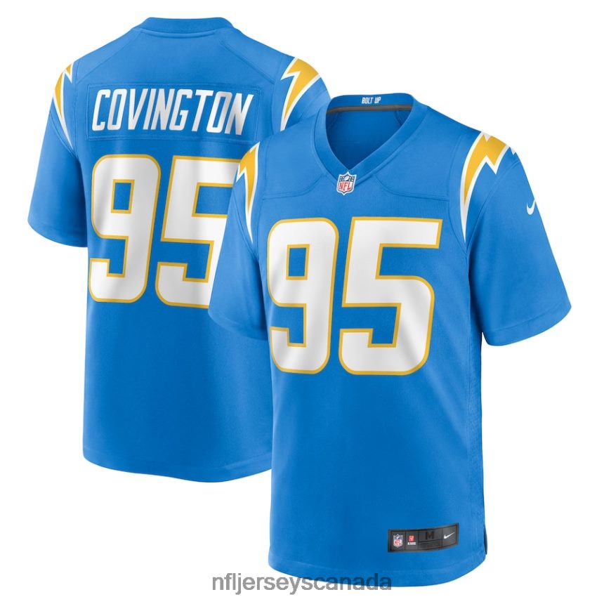Men Los Angeles Chargers Christian Covington Nike Powder Blue Game Jersey Clothing NFL TBXFR64753