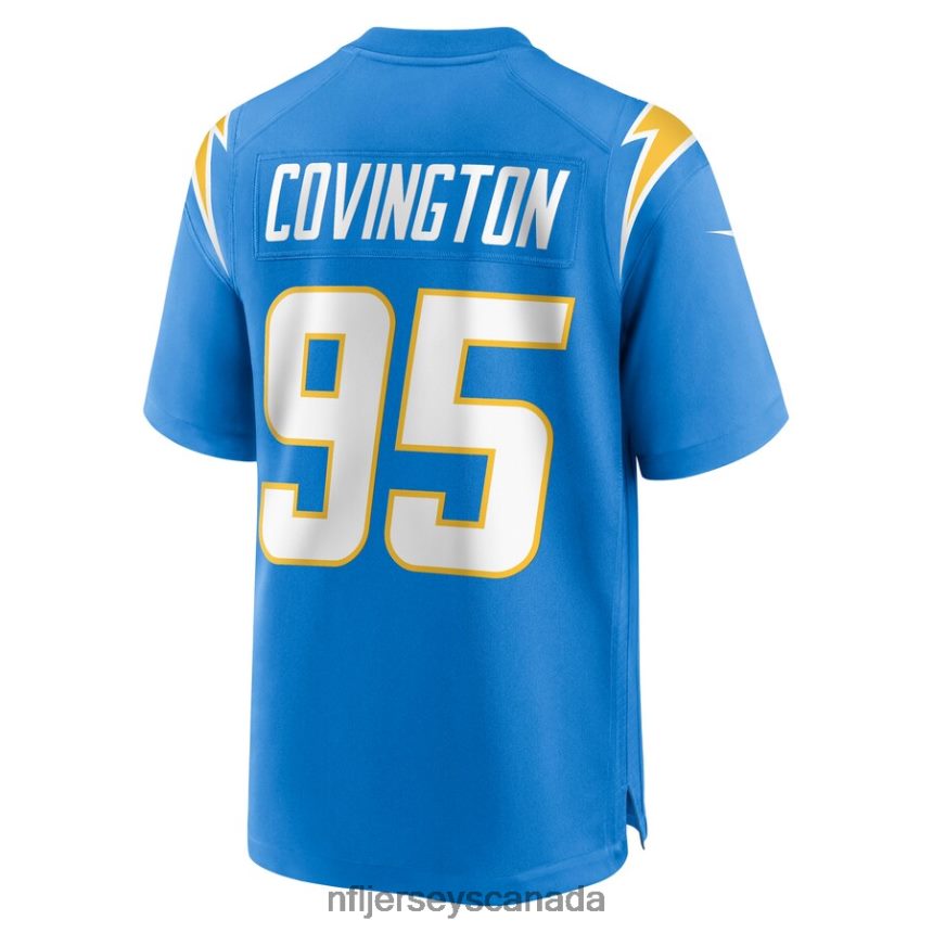 Men Los Angeles Chargers Christian Covington Nike Powder Blue Game Jersey Clothing NFL TBXFR64753